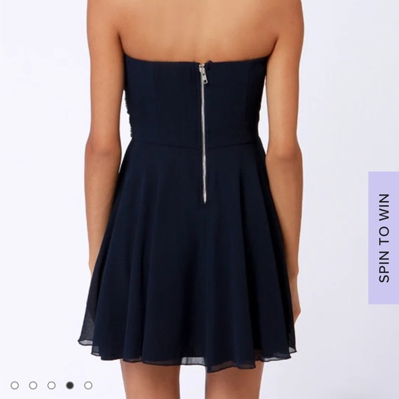 TFNC Forest Green Beaded Strapless Dress - Picture 5 of 5